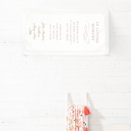 "In Loving Memory" Moderne kalligrafie, bruiloft Spandoek (Insitu)