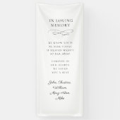 "In Loving Memory" Moderne kalligrafie, bruiloft Spandoek (Verticaal)