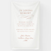 "In Loving Memory" Moderne kalligrafie, bruiloft Spandoek (Verticaal)