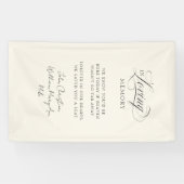 "In Loving Memory" Moderne kalligrafie, bruiloft Spandoek (Horizontaal)