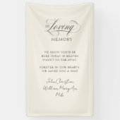 "In Loving Memory" Moderne kalligrafie, bruiloft Spandoek (Verticaal)