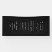 "In Loving Memory" Moderne kalligrafie, bruiloft Spandoek (Horizontaal)