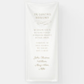 "In Loving Memory" Moderne kalligrafie, bruiloft Spandoek (Verticaal)