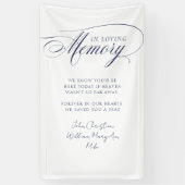 "In Loving Memory" Moderne kalligrafie, bruiloft Spandoek (Verticaal)