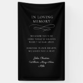 "In Loving Memory" Moderne kalligrafie, bruiloft Spandoek (Verticaal)
