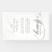 "In Loving Memory" Moderne kalligrafie, bruiloft Spandoek (Horizontaal)