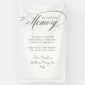 "In Loving Memory" Moderne kalligrafie, bruiloft Spandoek (Verticaal)
