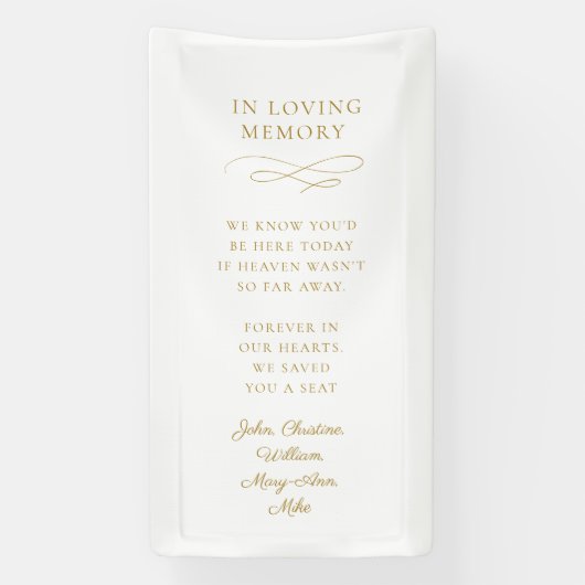 "In Loving Memory" Moderne kalligrafie, bruiloft Spandoek (Verticaal)