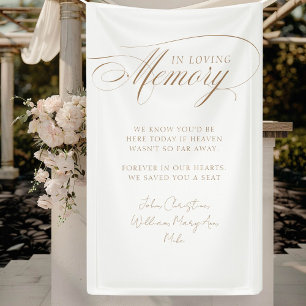 "In Loving Memory" Moderne kalligrafie, bruiloft Spandoek