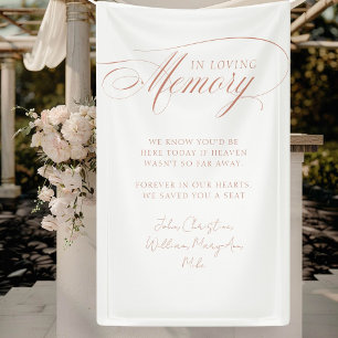 "In Loving Memory" Moderne kalligrafie, bruiloft Spandoek