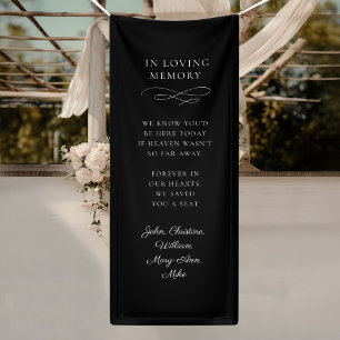 "In Loving Memory" Moderne kalligrafie, bruiloft Spandoek