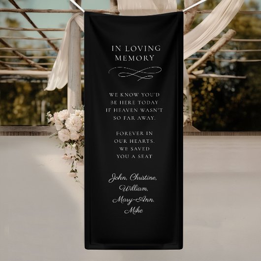 "In Loving Memory" Moderne kalligrafie, bruiloft Spandoek