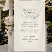 "In Loving Memory" Moderne kalligrafie, bruiloft Spandoek