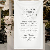 "In Loving Memory" Moderne kalligrafie, bruiloft Spandoek