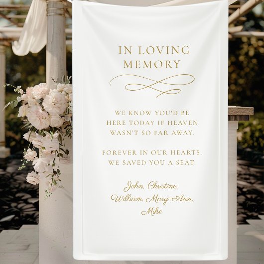 "In Loving Memory" Moderne kalligrafie, bruiloft Spandoek