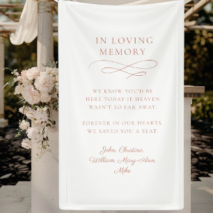 "In Loving Memory" Moderne kalligrafie, bruiloft Spandoek
