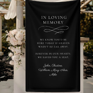 "In Loving Memory" Moderne kalligrafie, bruiloft Spandoek