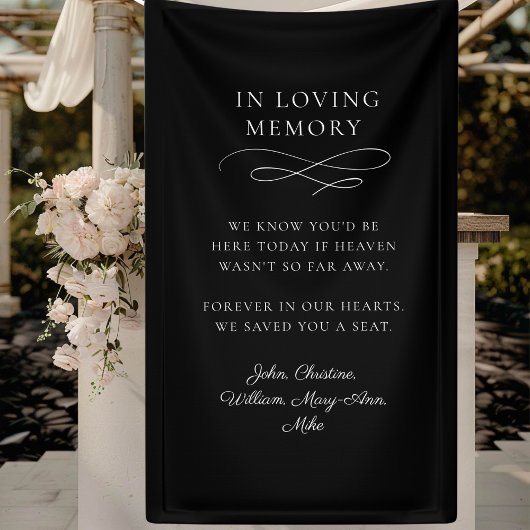 "In Loving Memory" Moderne kalligrafie, bruiloft Spandoek