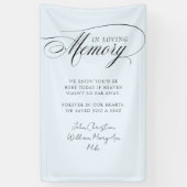 "In Loving Memory" Moderne kalligrafie, bruiloft Spandoek (Verticaal)