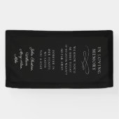 "In Loving Memory" Moderne kalligrafie, bruiloft Spandoek (Horizontaal)