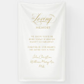 "In Loving Memory" Moderne kalligrafie, bruiloft Spandoek (Verticaal)
