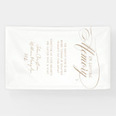 "In Loving Memory" Moderne kalligrafie, bruiloft Spandoek (Horizontaal)