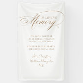 "In Loving Memory" Moderne kalligrafie, bruiloft Spandoek (Verticaal)