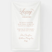 "In Loving Memory" Moderne kalligrafie, bruiloft Spandoek (Verticaal)