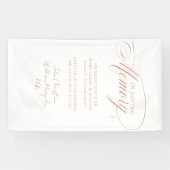 "In Loving Memory" Moderne kalligrafie, bruiloft Spandoek (Horizontaal)