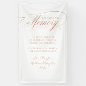"In Loving Memory" Moderne kalligrafie, bruiloft Spandoek (Verticaal)