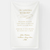 "In Loving Memory" Moderne kalligrafie, bruiloft Spandoek (Verticaal)