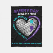 In Loving Memory Moeder zelfmoord bewustzijnspreve Fleece Deken (Voorkant)