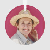 In Loving Memory Mom Vakantie Bloemencrème Foto Ornament (achterkant)