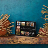 In Loving Memory Monogram Dog Memorial Fotoplaat (Zijkant)