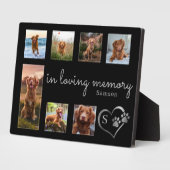 In Loving Memory Monogram Dog Memorial Fotoplaat (Zijkant)