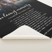 In Loving Memory Naam, Aangepaste offerte/gedicht Sherpa Deken (3/4)