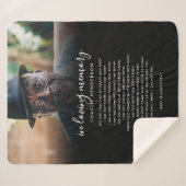 In Loving Memory Naam, Aangepaste offerte/gedicht Sherpa Deken (Voorkant (horizontaal))