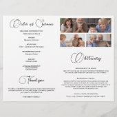 In Loving Memory Obituary Photo Collage Funeral Flyer (Achterkant)