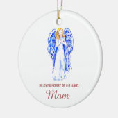 In Loving Memory of Mam Personalized Angel Keramisch Ornament (Links)