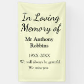 In Loving memory of name funeral memory keepsake Spandoek (Verticaal)