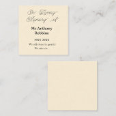 In Loving memory of name funeral memory keepsake Vierkante Visitekaartje (Voorkant / Achterkant)