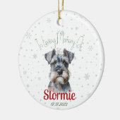 In Loving Memory Of - Schnauzer Dog Loss Keepsake Keramisch Ornament (Links)