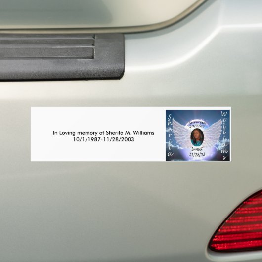 In Loving memory of Sherita M. Williams10/... Bumpersticker (Op auto)
