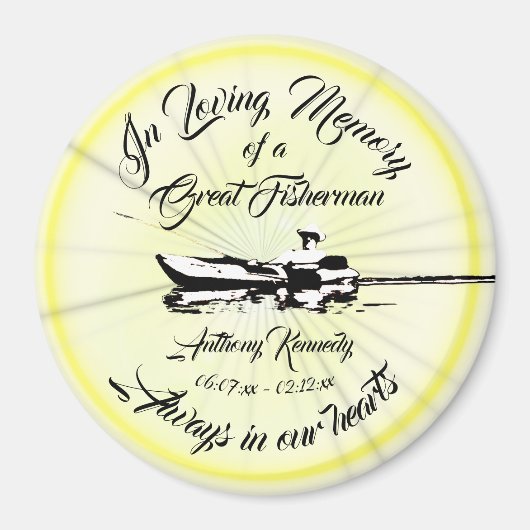 In Loving Memory of the Great Fisherman Magneet (Voorkant)