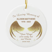 in Loving Memory of the Photo Wings Memorial Keramisch Ornament (Voorkant)