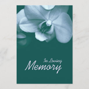 In Loving Memory Orchid 4 Funeral Notice Kaart
