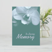 In Loving Memory Orchid 5 begrafenis Kaart (Staand voorkant)