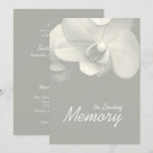 In Loving Memory Orchid 9 Uitvaart Aankondiging (Voorkant / Achterkant)
