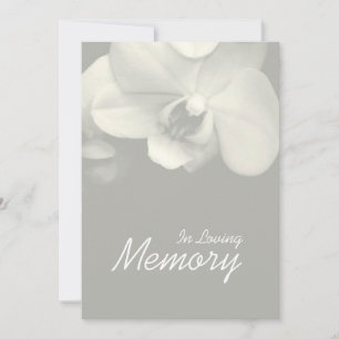 In Loving Memory Orchid 9 Uitvaart Aankondiging