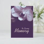 In Loving Memory Orchid DP Funeral Aankondiging (Staand voorkant)
